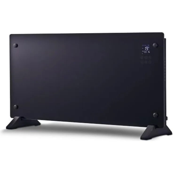 Extralink SMART GLASS PANEL HEATER, 2000W Infrarotheizung mit WLAN und Thermostat, Schwarz
