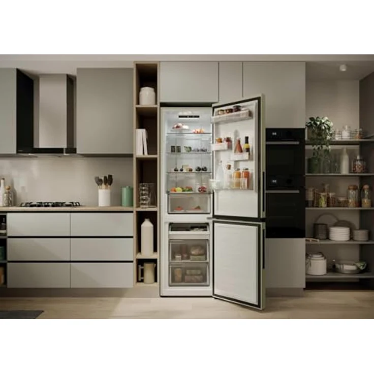 Candy CNCQ2T518EC, Freistehende Kühl-Gefrierkombination mit 279 l, Cremefarben, Total No Frost, Fresh 0 °C Zone, Multi-Air-Flow System – Bild 10