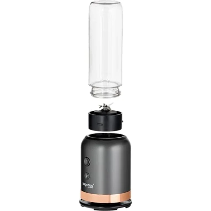 HAGENUK 2in1 Glasmixer To Go | 350 Watt | Glasmixbehälter | To Go Becher aus Tritan Kunststoff | BPA Frei – Bild 3