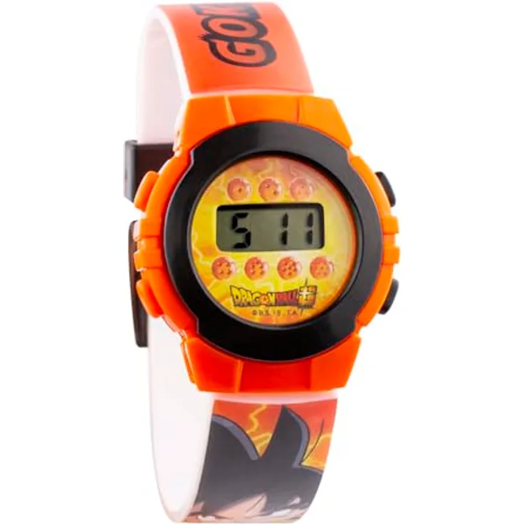 Coriex Kinderuhr Dragon Ball, digitale Armbanduhr für Kids mit robustem Design, verstellbarem Armband und einfacher Bedienung, geeignet für Kinder ab 3 Jahren
