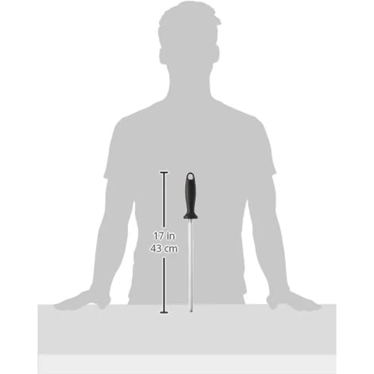 ZWILLING Wetzstahl/Wetzstab, verchromt, Klingenlänge 26 cm, Ergonomischer Kunststoffgriff, Schwarz [Made in Germany] – Bild 4