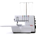 Bernette b64 AIRLOCK Overlock-Nähmaschine mit automatischem Lufteinfädler, 16 Stichen und Kniehebel, weiß