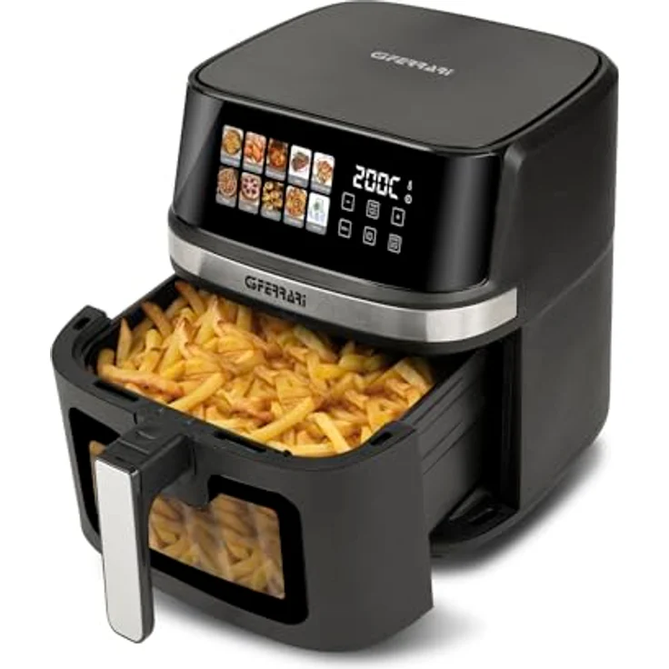 G3 Ferrari G10212 Friggisano Heißluftfritteuse, 8L, 1700W, Farb-Digitaldisplay, 10 Programme, BPA/PFOA-frei, 60-Minuten-Timer, inklusive Rezeptbuch – Bild 4
