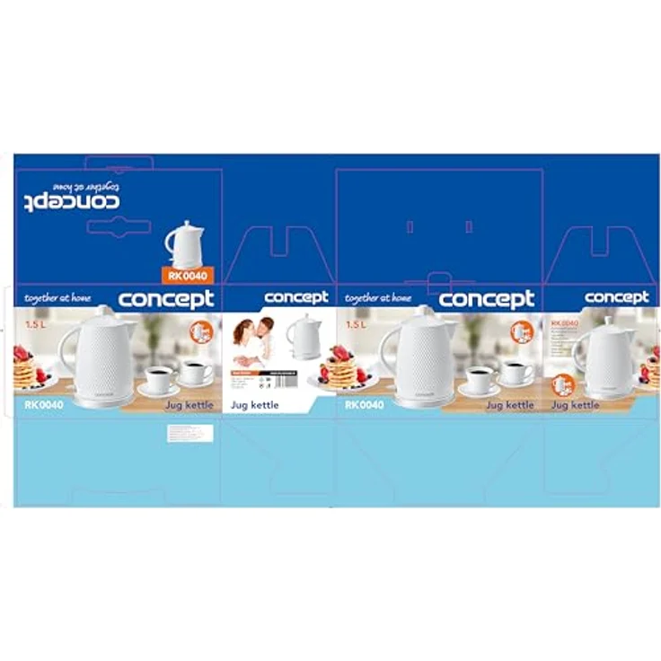 CONPT Hausgeräte RK-0040 Keramik Wasserkocher + 2 Tassen 1.5L 2200W – Bild 6