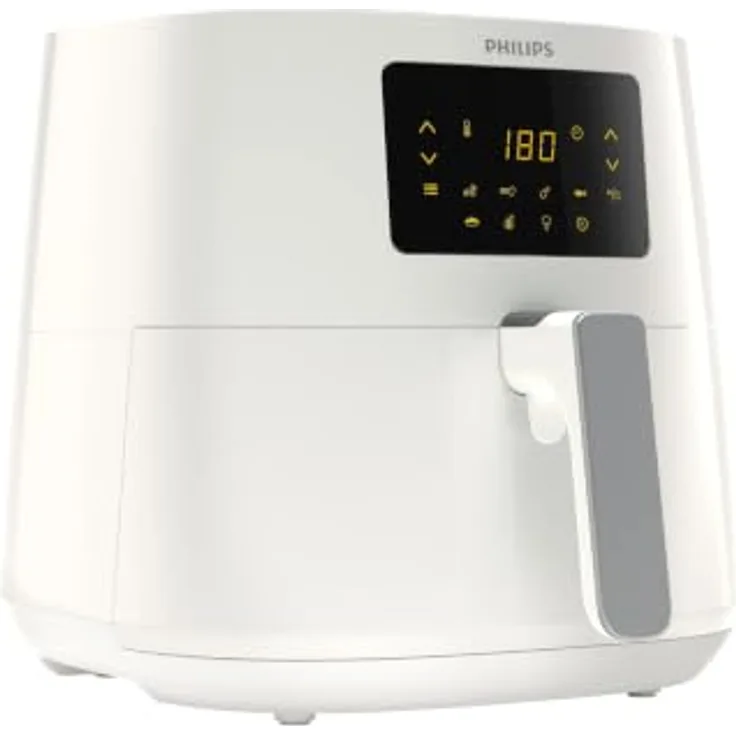 Philips Essential AirFryer XL HD9270/00 Heißluftfritteuse, 2000 Watt, 7 Programme, Rapid Air, Timer, Warmhalten, LED-Display, Touch, Kunststoff, weiß