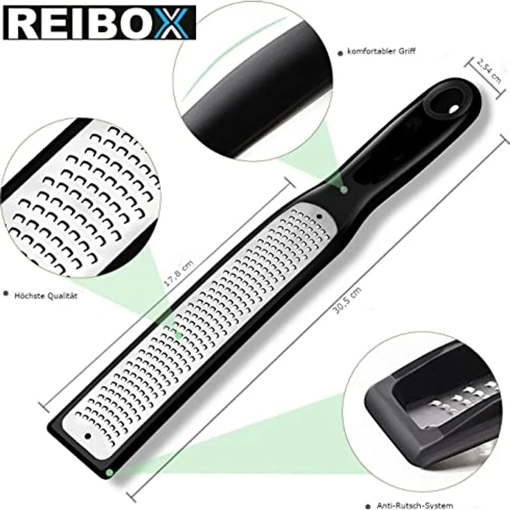 REIBOX Käse Reibe Zester Parmesan Hobel Schokoladen Zitronen Muskatnuss Raspel – Bild 6