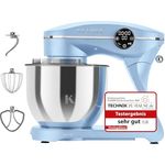 KLAMER Küchenmaschine 1800W, Knetmaschine mit 6 Liter Edelstahl Schüssel, 10 Geschwindigkeitsstufen mit Timer, Rührbesen, Knethaken, Schneebesen und Spritzschutz - Preisvergleich