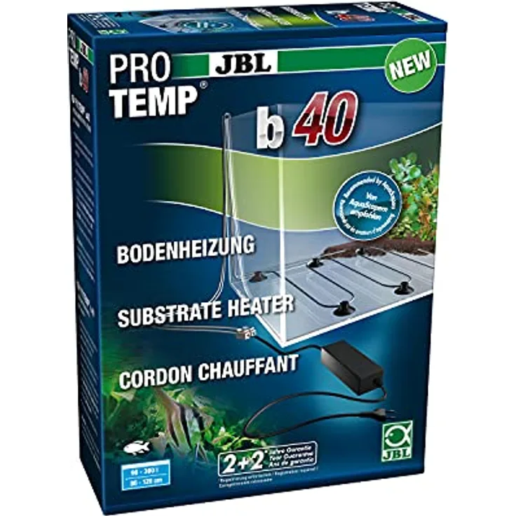 JBL Protemp b40, Bodenheizung für Süß- und Meerwasser-Aquarien, geeignet für 200 - 400 l, fördert Pflanzenwuchs