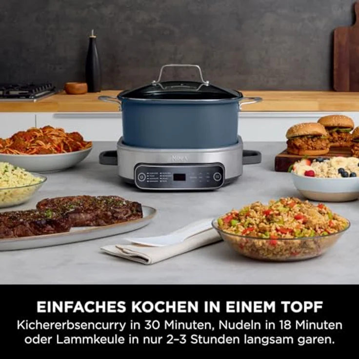 Ninja Foodi PossibleCooker MC1101EU, 6 L Slow Cooker und Reiskocher, 8-in-1-Funktionen, nachtblau – Bild 3