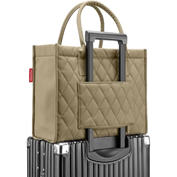 reisenthel Daily Shopper Tasche 42 cm mit Laptopfach, oliv, 100% Polyester, 42 x 17 x 35 cm – Bild 8