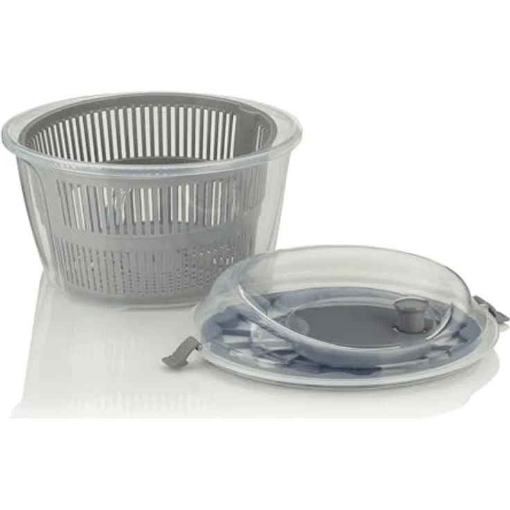 Kela 11907 Salatschleuder mit Kurbeltechnik, Grau, 4,4 l, 24,5 cm Durchmesser, Mailin – Bild 9