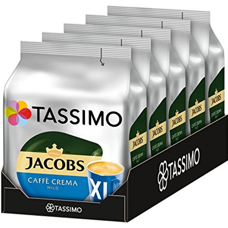 Tassimo Jacobs Caffè Crema mild XL, Kaffee Kapsel, Kaffeekapsel, gemahlener Röstkaffee, 16 T-Discs – Bild 6