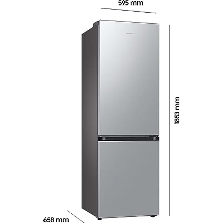 Samsung RL34C600CSA/EG Kühl-/Gefrierkombination, 185 cm, 344 ℓ Gesamtvolumen, 114 ℓ Gefrierteil, AI Energy Mode, No Frost+, SpaceMax, Edelstahl Look – Bild 3