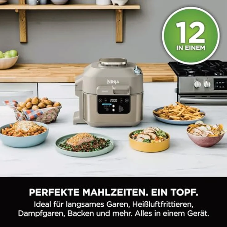 Ninja Speedi Multikocher ON500EUSTGD, 5,7L 12-in-1 Multicooker in Stone Gold, Heißluftfritteuse, Slow Cooker, Grill- und Backfunktion – Bild 3