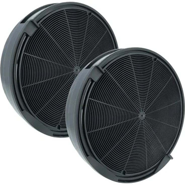 vhbw 2x Aktivkohlefilter EFF62 für Dunstabzugshaube, Schwarz, passgenauer Ersatzfilter für verbesserte Umluft – Bild 1