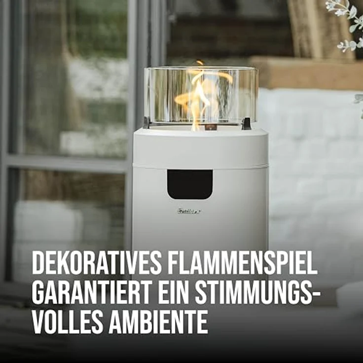 Enders Terrassenfeuer Nova LED M Taupe Gold Terrassenheizer, Gas-Heizofen mit stufenloser Leistungsregulierung – Bild 2