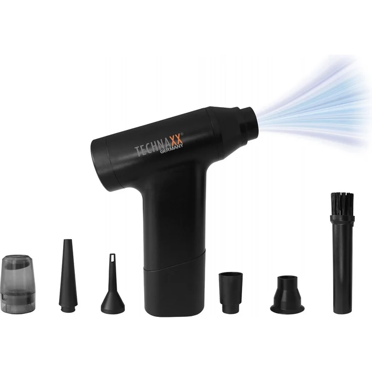 Technaxx Krümel-Akkusauger Technaxx Akku Staubgebläse mit Saugfunktion 160W TX-293, Handstaubsauger mit 5 Aufsätzen, schwarz – Bild 1
