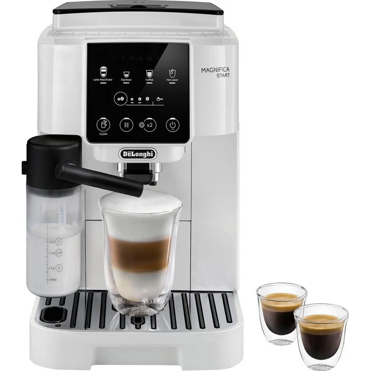 De'Longhi Kaffeevollautomat Magnifica Start ECAM 220.61.W weiß, One-Touch-Lösung mit benutzerfreundlichem Bedienfeld – Bild 1