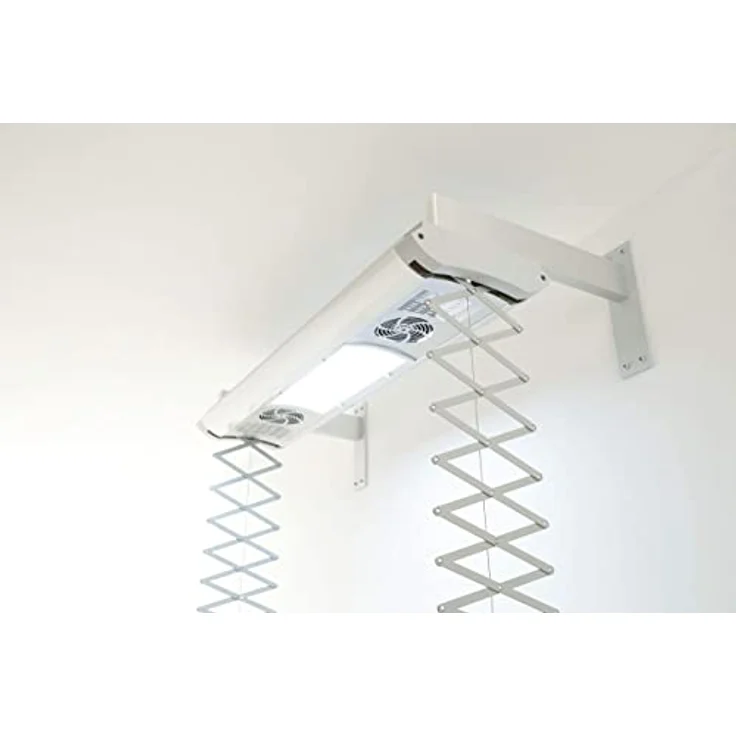 Foxydry Foxydry Air, Elektrischer Wäscheständer für Wand und Decke mit Ventilator und Fernbedienung, aus Aluminium und Stahl (120 Wand) – Bild 5