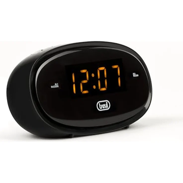 Trevi EC 880 Digitaluhr mit Wecker, Schwarz, zwei Weckzeiten, Snooze-Funktion, Dimmfunktion, 13.5 x 6.5 x 5 cm – Bild 2