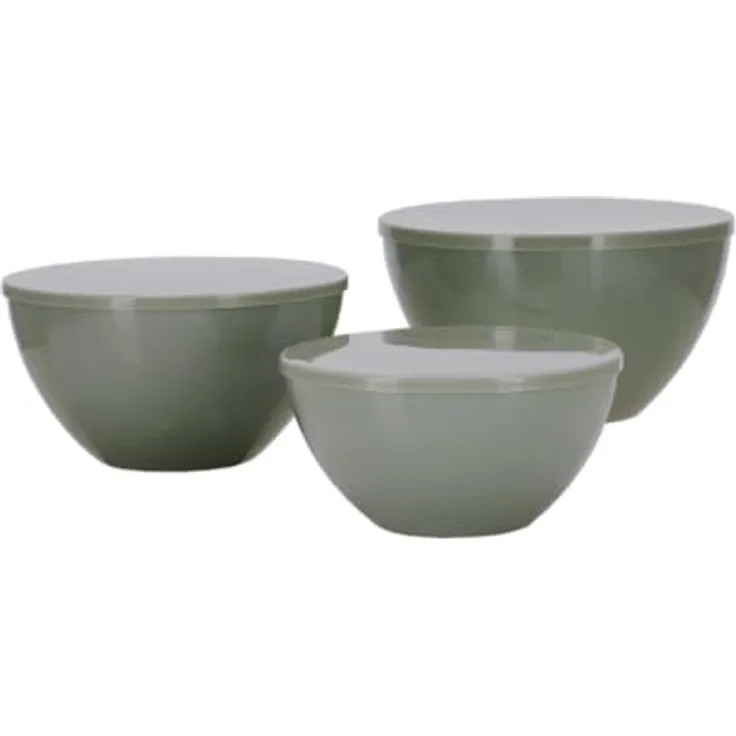 Travellife Palma Schalen Set, 6-teiliges Vorratsdosen Set aus robustem Melamin in grün, stapelbar und spülmaschinenfest