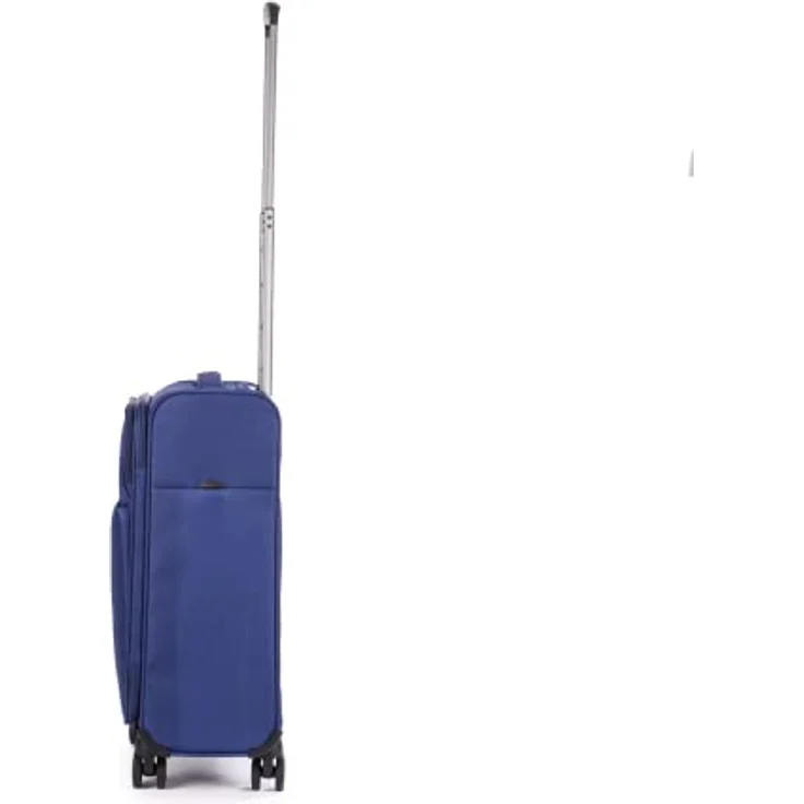 Stratic Light + Koffer Weichschale Reisekoffer Trolley Rollkoffer Handgepäck, TSA Kofferschloss, 4 Rollen, Erweiterbar, Größe S, Blau – Bild 2