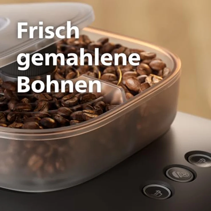 PHILIPS baristina BAR320/60 Espressomaschine mit Bean swap, Mahlwerk für ganze Bohnen, doppelter Bohnenbehälter, 16 bar Pumpendruck, Schwarzgrau – Bild 5