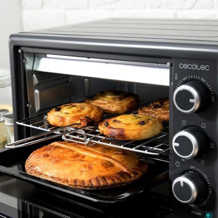 Cecotec 03818 Kleinbackofen, 1500 W, 26 L mit Ober- und Unterhitze sowie Heißluft, schwarz – Bild 5