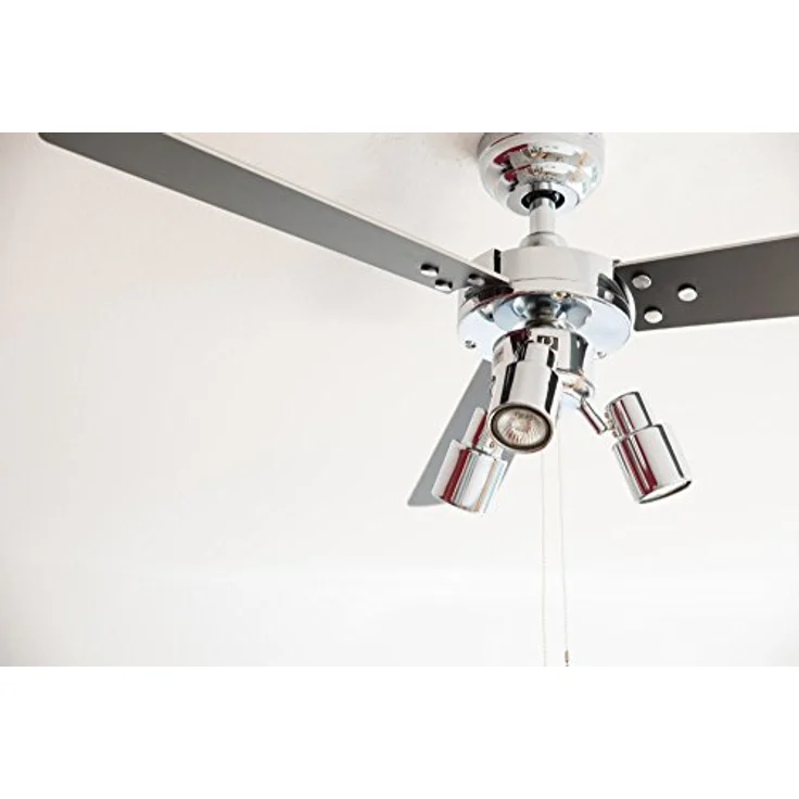 Pepeo Cyrus Deckenventilator Deckenleuchte Chrom 107 cm FN44444 – Bild 6
