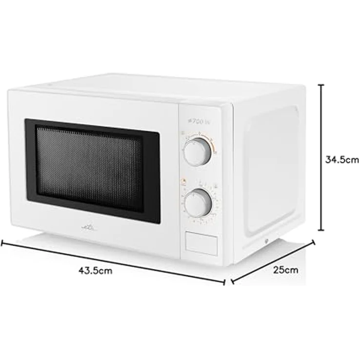 ETA Morelo ETA020990000 Mikrowelle 700W, 20L, 5 Stufen, Timer bis 35 Min, Auftauen & Erwärmen, Weiß – Bild 8