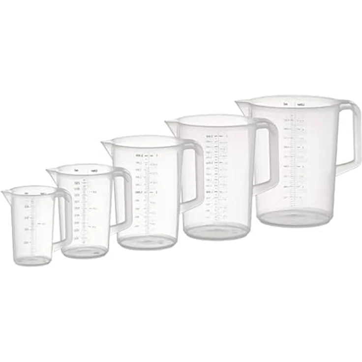 APS 30047 Messbecher Ø 12cm, H: 17cm, 1 Liter Polypropylen mit geschlossenem Griff, geprägte Maßskalierung außen Liter- Milliliter-Einteilung – Bild 6