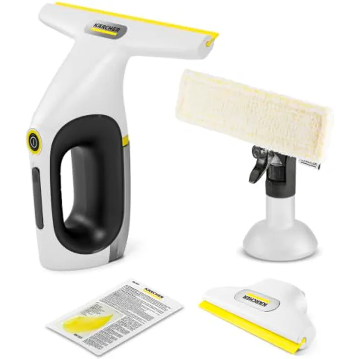 KÄRCHER Akku-Fenstersauger WV 2 Universal Precision, streifenfreies Reinigen mit 35 Min. Akkulaufzeit und USB-C-Ladung