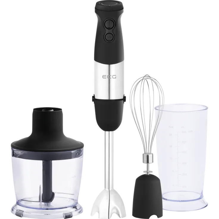 ECG RM 750 Stabmixer mit 2 Geschwindigkeitstasten Soft-Touch und 750 W Leistung, Schwarz