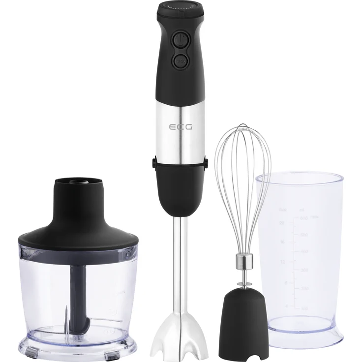 ECG RM 750 Stabmixer mit 2 Geschwindigkeitstasten Soft-Touch und 750 W Leistung, Schwarz