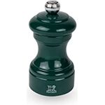 PEUGEOT - Pfeffermühle Bistro 10 cm - Klassische Mahlgradeinstellung - Aus Holz mit PEFC-Siegel - Waldgrün lackiert
