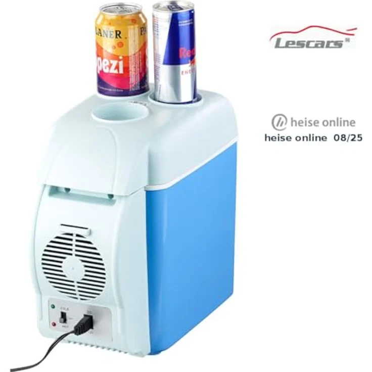 Lescars Autokühlbox 7,5 l, thermoelektrische Kfz-Wärme- & Kühl-Box mit 3 Getränkehaltern, 12 V, für Pkw und Wohnmobil – Bild 2