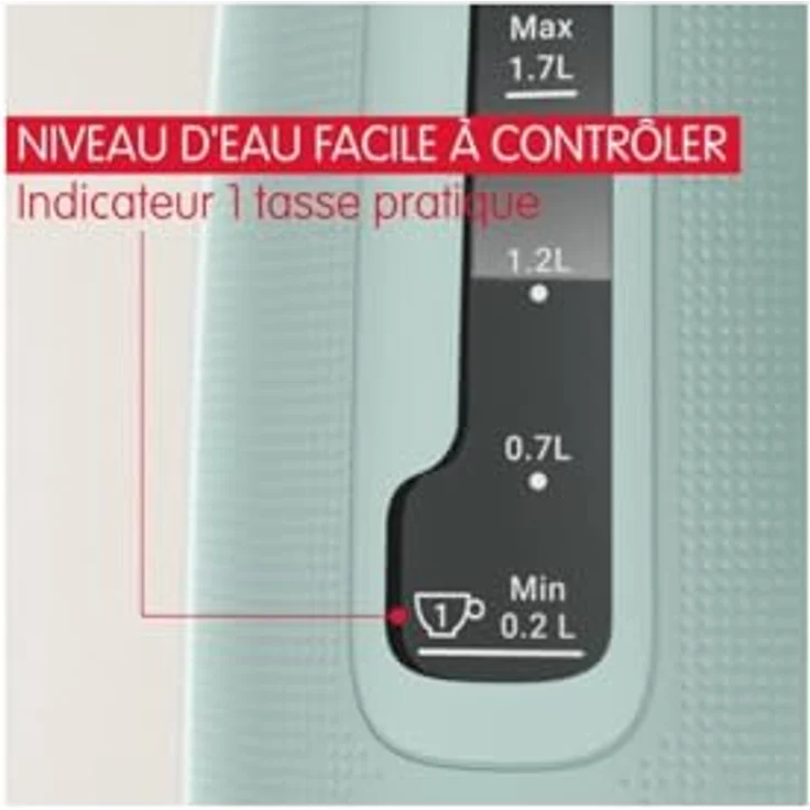 Moulinex Wasserkocher 1,7 L, leistungsstark mit stilvollem Design, Edelstahl – Bild 4