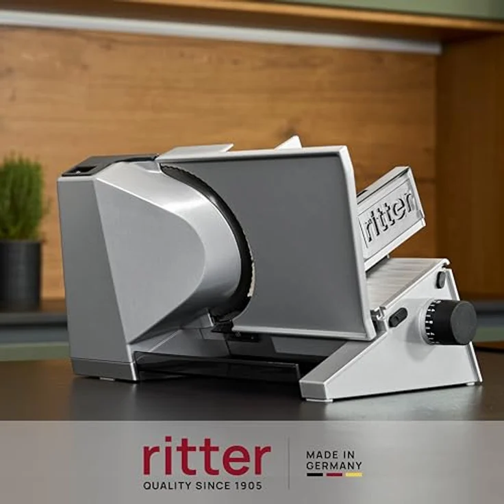 Ritter CONTURA 3 Allesschneider in Vollmetallausführung, 65W, 23 mm Schnittstärke, silber – Bild 2