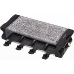 Michelino Raclette Michelino Raclette BBQ-Grill für 8 Pers. mit 8 Steinplatte ganz, 1200W und Antihaftbeschichtung