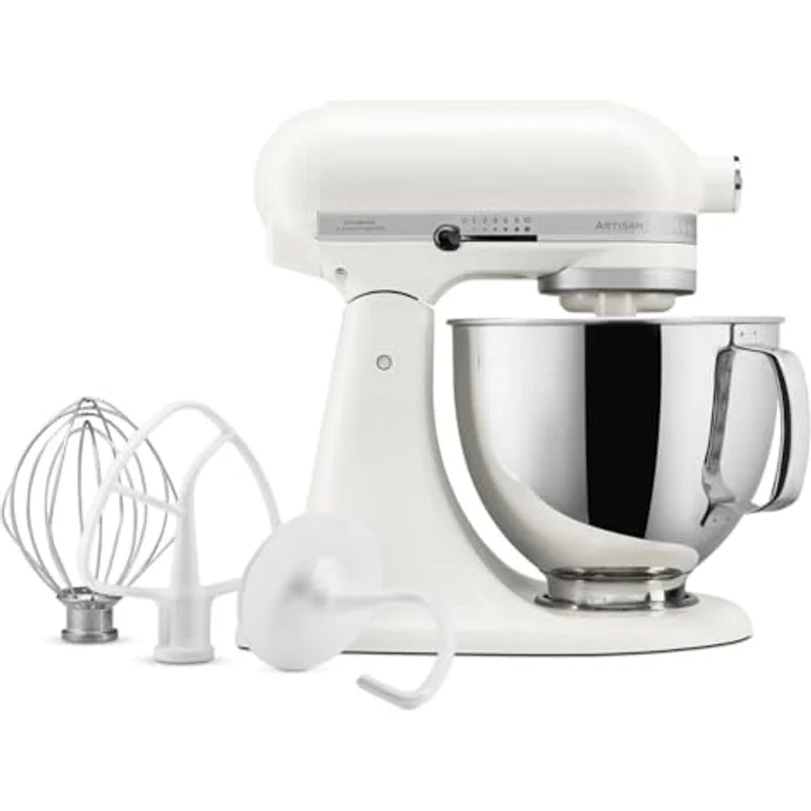 KitchenAid Artisan 5KSM125, Küchenmaschine mit 300 Watt, 4,8 Liter Edelstahl-Schüssel, Beige – Bild 5