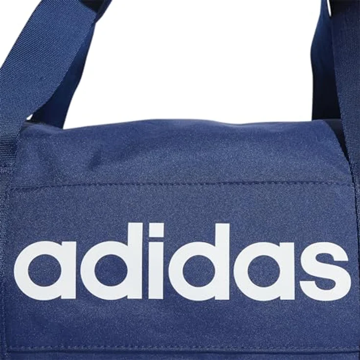 adidas Sportswear LINEAR DUFF XS, Sporttasche mit großem Hauptfach und verstellbaren Schulterriemen, dkblue/white – Bild 4
