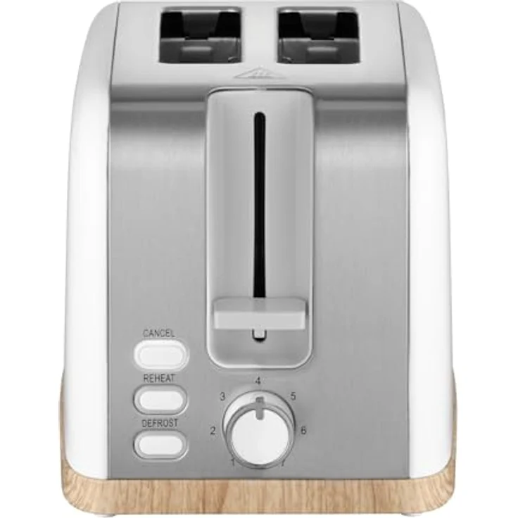Concept Elwood TE2015 Elektrischer Toaster 930 W, 7 Bräunungsgrade, Automatischer Brotauswurf und Geräteabschaltung, Auftau-/Aufwärm-/Soforttoastfunktion, Weiß. – Bild 5