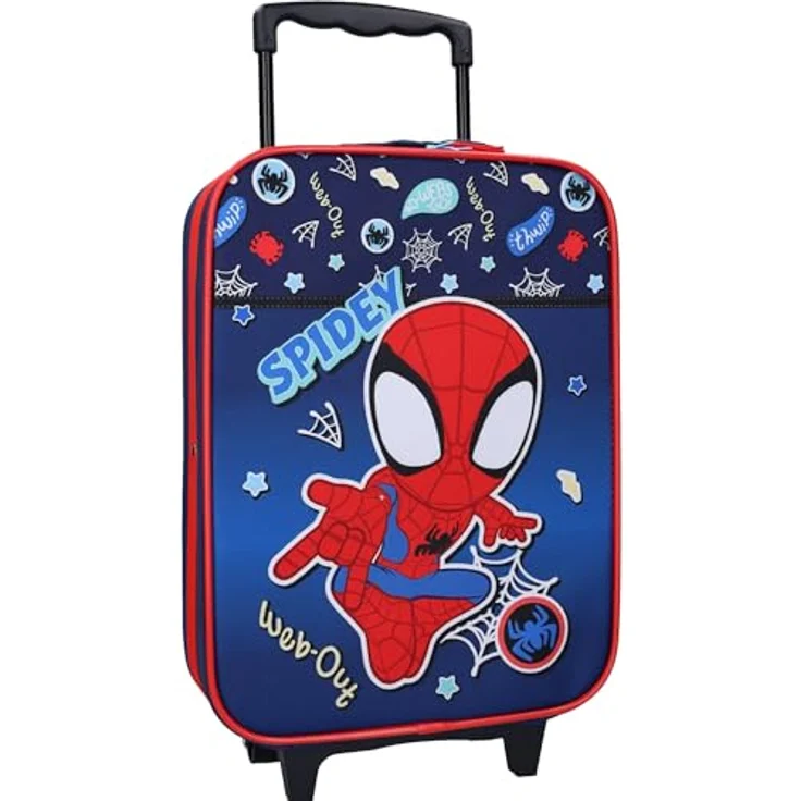 Vadobag Trolley Marvel Spidey Kinder Koffer, Reisekoffer mit ausziehbarem Griff und stabilen Rollen, 49x31x14 cm, 21,3 Liter – Bild 1