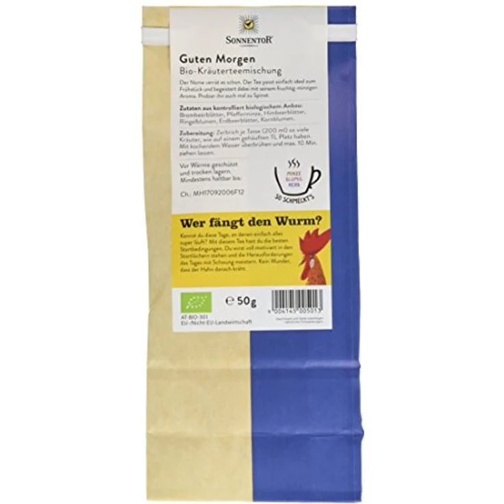 Sonnentor Guten Morgen Tee Bio - Lose, 50 g, kräftig-würzige Kräuterteemischung für einen schwungvollen Start in den Tag – Bild 2