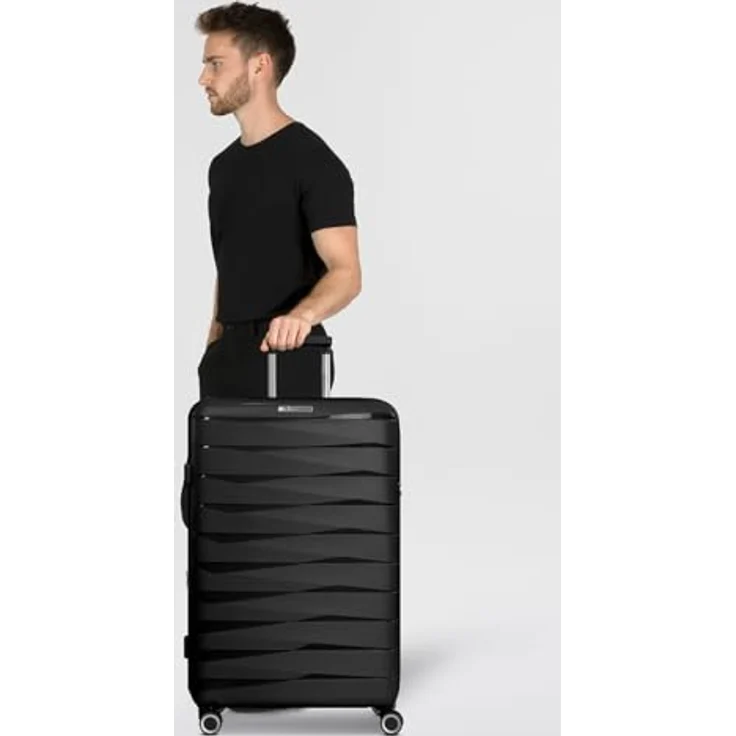 Franky Hartschalen-Trolley London, 4 Rollen, Polypropylen, erweiterbar auf 35 cm mit TSA-Schloss und Wäschefach – Bild 6