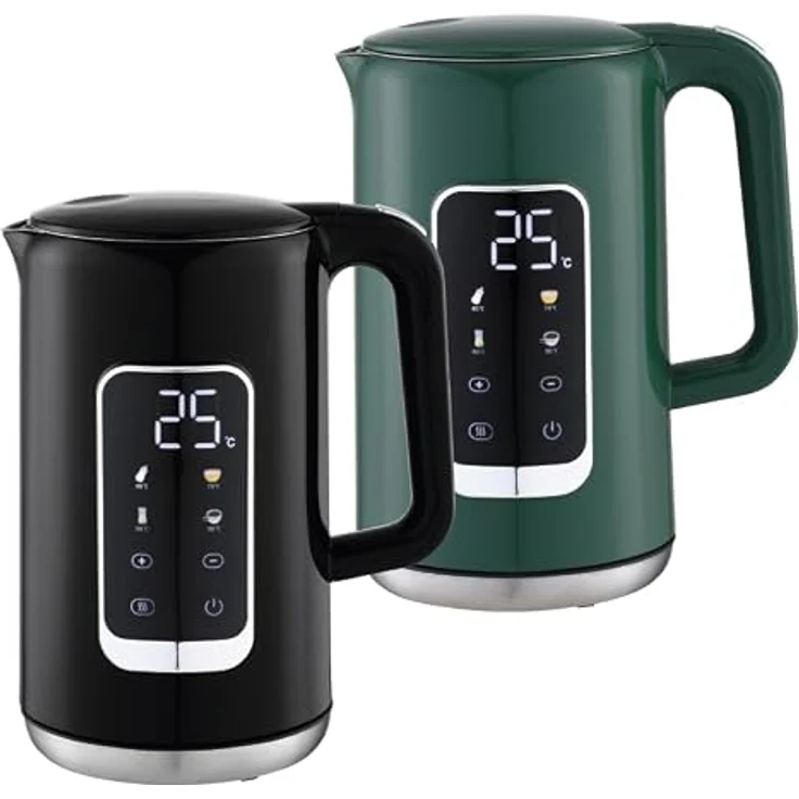 LMG Germany LMG-HHB8723DR Wasserkocher, 2200 Watt mit Digitalbildschirm, 40–100 °C Temperaturwahl, Warmhaltefunktion, Cool-Touch-Gehäuse, Edelstahl innen, 1,7 Liter – Bild 4