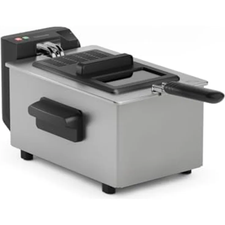 Tristar Elektrische Fritteuse, Edelstahl, 2000 W, 3 Liter Volumen, FR-9338 - Küche und Haushalt