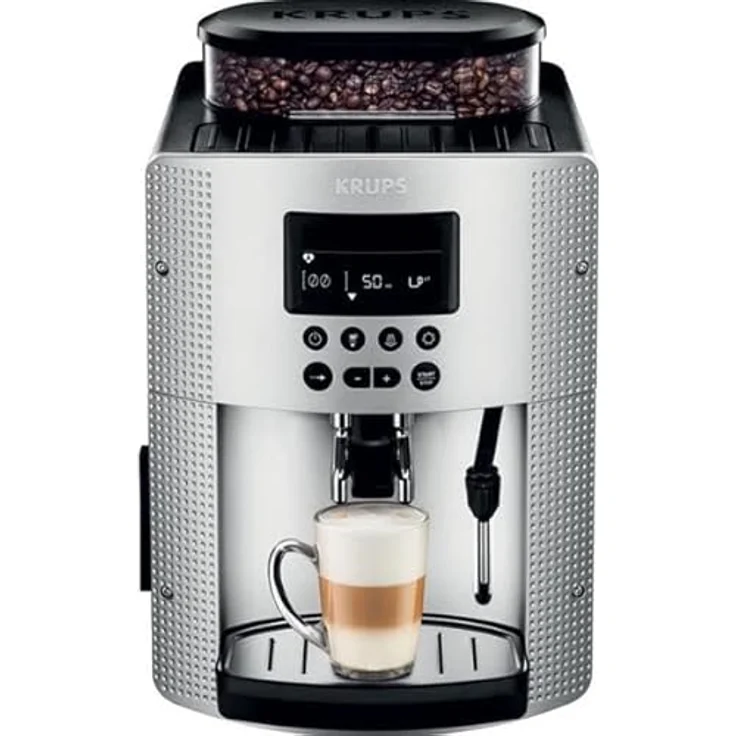 Krups Kaffeevollautomat EA815E70 Pisa, Kaffeevollautomat mit Metall-Brühgruppe, 1.450 Watt, Siber/Schwarz – Bild 2