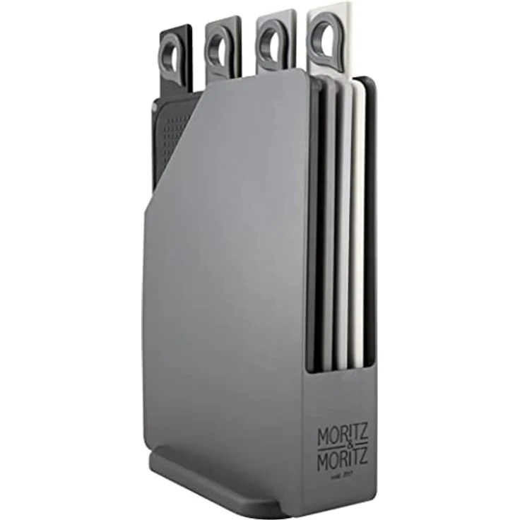 Moritz & Moritz Schneidebrett-Set – 20,5 x 14,5 cm – 4 Stück, hygienische Farbvarianten, rutschfeste Oberflächen - Küchenbrett mit praktischen Griffen – Bild 1