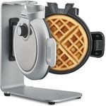 CASO WaffleUp - vertikales Waffeleisen für perfekte Belgische Waffeln, 5 wählbare Bräunungsstufen, 2-fache Antihaftbeschichtung, kein überschüssiger Teig, Edelstahl